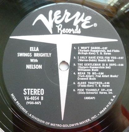 Fitzgerald* - Riddle* : Ella Swings Brightly With Nelson (LP, Album, MGM)