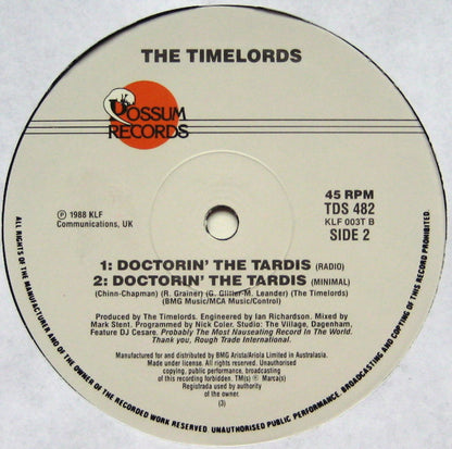 The Timelords : Doctorin' The Tardis (12")