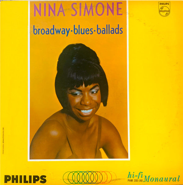 Nina Simone : Broadway - Blues - Ballads (LP, Album, Mono)