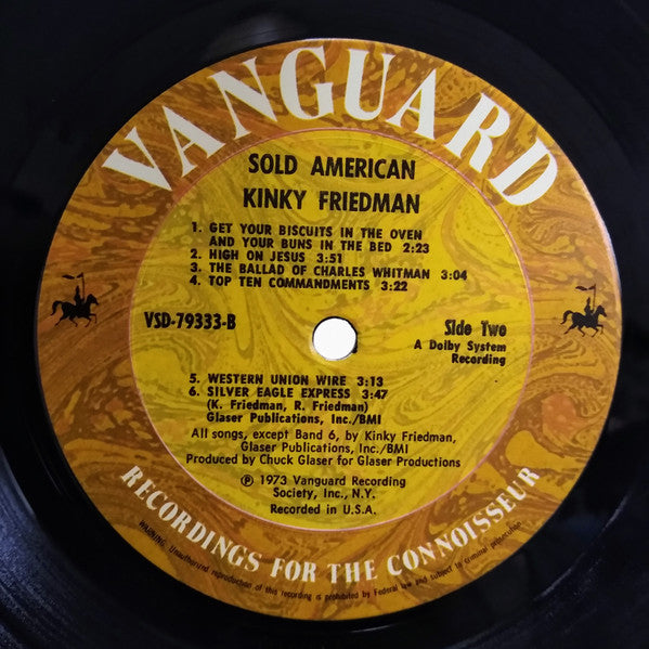 Kinky Friedman : Sold American (LP, Album, Ter)