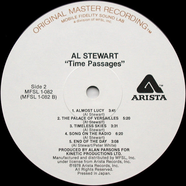 Al Stewart : Time Passages (LP, Album, Ltd, RE, RM)