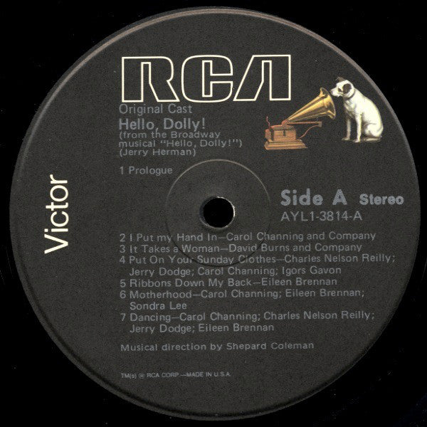 David Merrick (2) Presents Carol Channing : Hello, Dolly! (The Original Broadway Cast Recording) (LP, Album, RE)