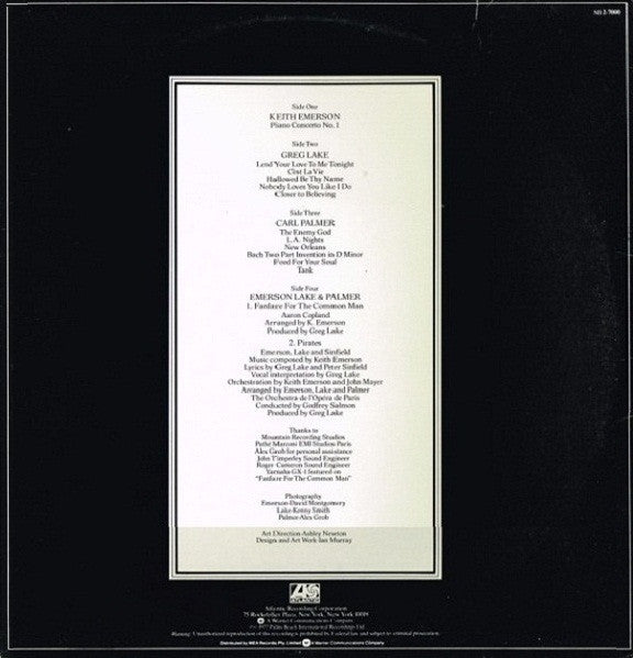 Emerson Lake & Palmer* : Works (Volume 1) (2xLP, Album)