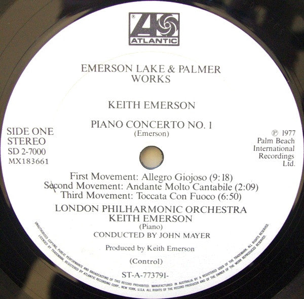 Emerson Lake & Palmer* : Works (Volume 1) (2xLP, Album)