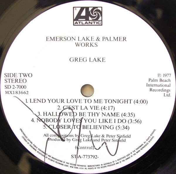 Emerson Lake & Palmer* : Works (Volume 1) (2xLP, Album)