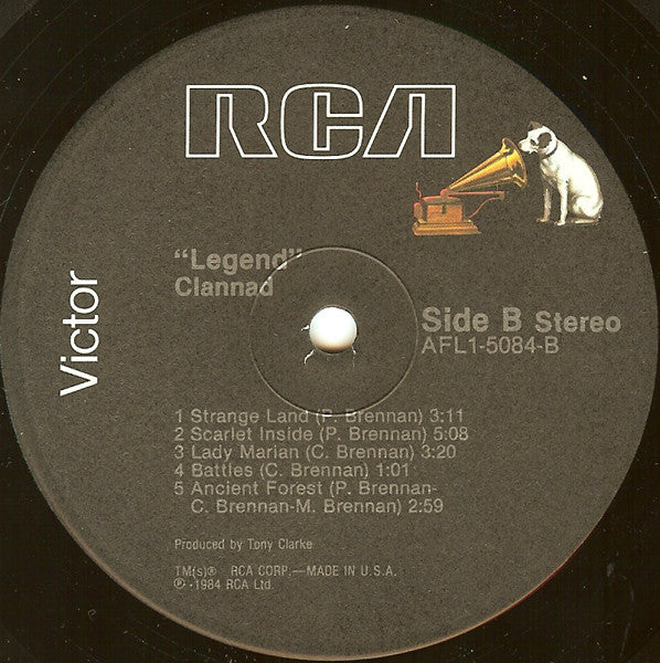 Clannad : "Legend" (LP, Album, Ind)
