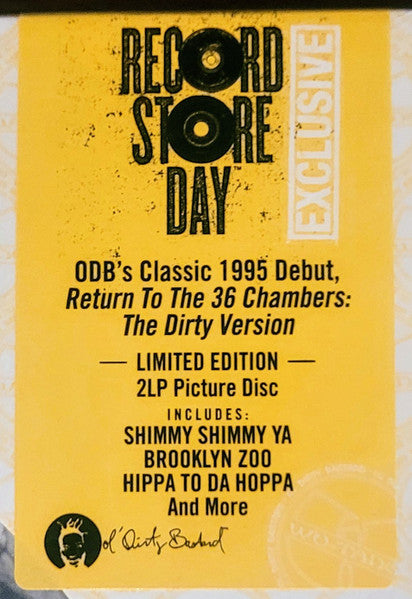 Ol' Dirty Bastard : Return To The 36 Chambers: The Dirty Version (2xLP, RSD, Ltd, Pic, RE, RM, Gat)