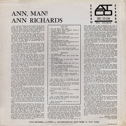 Ann Richards : Ann, Man! (LP, Album)