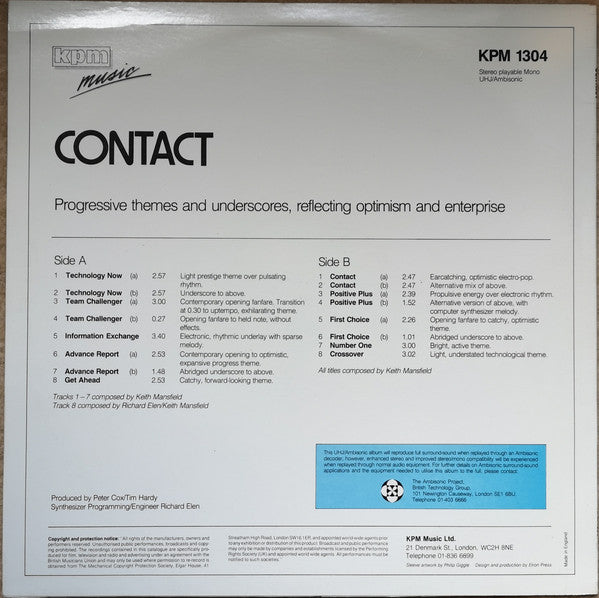 Keith Mansfield / Richard Elen : Contact (LP, Amb)