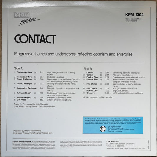 Keith Mansfield / Richard Elen : Contact (LP, Amb)