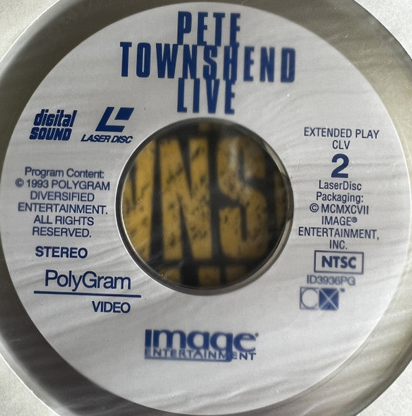Pete Townshend : Pete Townshend Live (2xLaserdisc, 12", Comp, NTSC)