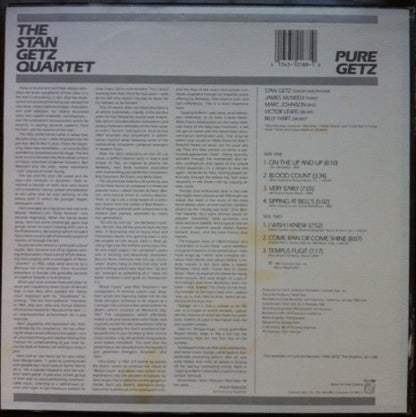Stan Getz Quartet : Pure Getz (LP, Album)