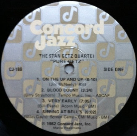Stan Getz Quartet : Pure Getz (LP, Album)