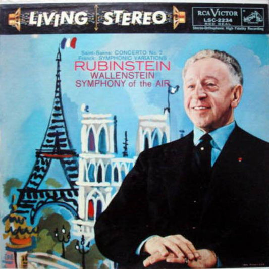Camille Saint-Saëns / César Franck - Arthur Rubinstein, Alfred Wallenstein, Symphony Of The Air : Concerto No. 2 / Symphonic Variations (LP, Album)