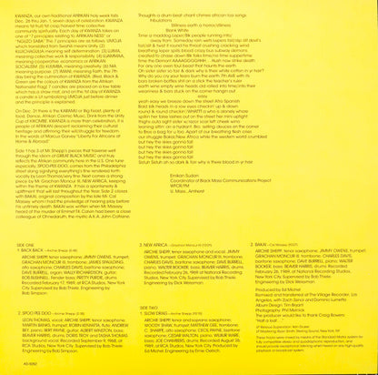 Archie Shepp : Kwanza (LP, Album, RE)