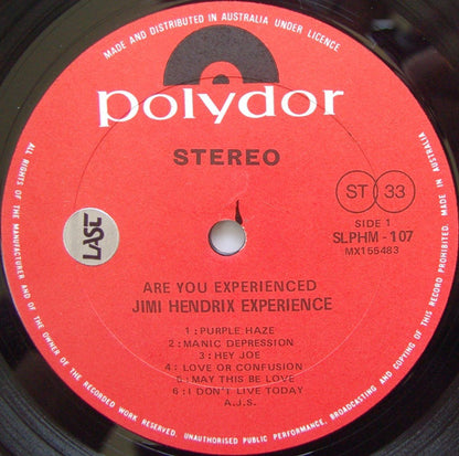 The Jimi Hendrix Experience : Are You Experienced (LP, Album, RP)