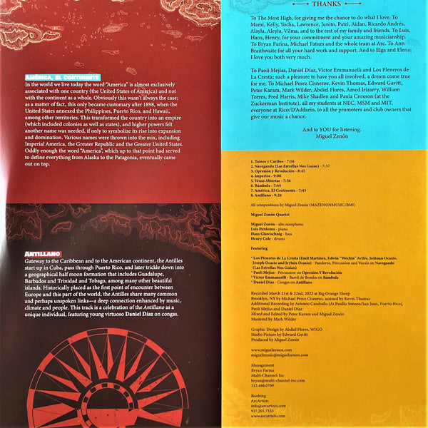 Miguel Zenon :  Música De Las Américas (LP, Album, Gat)