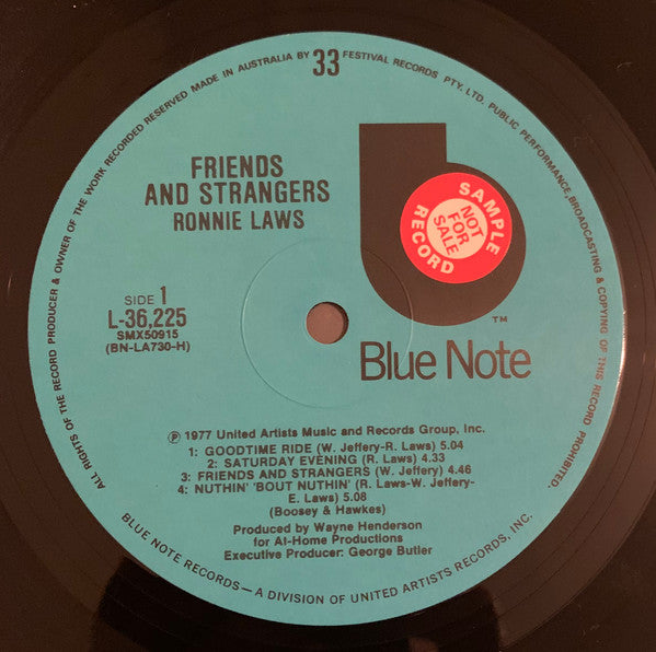 Ronnie Laws : Friends And Strangers (LP, Album)