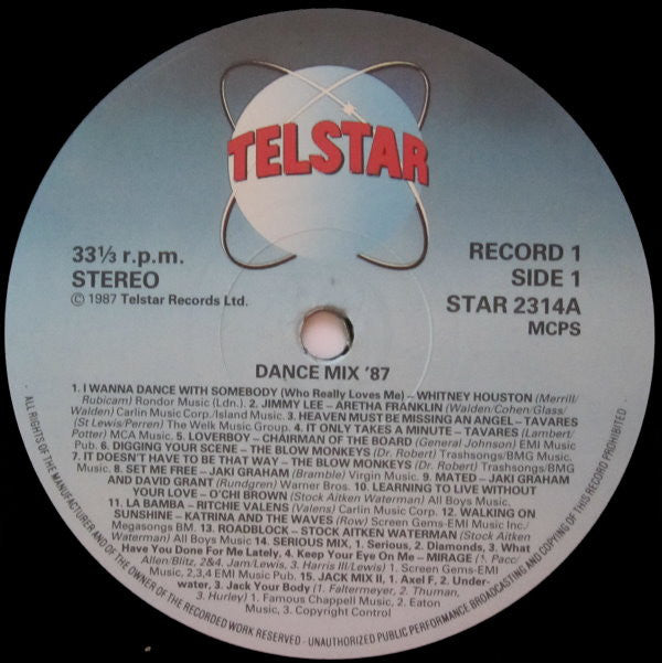 Various : Dance ▷ Mix ▷ '87 - 60 Non-Stop Mega-Mix Hits (2xLP, Comp, Mixed)