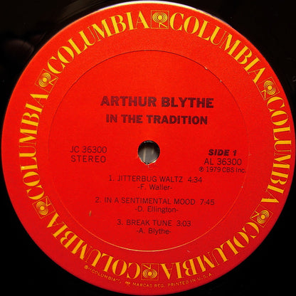 Arthur Blythe : In The Tradition (LP, Album)