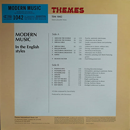 David Reilly (2) : Modern Music In The English Styles (LP)