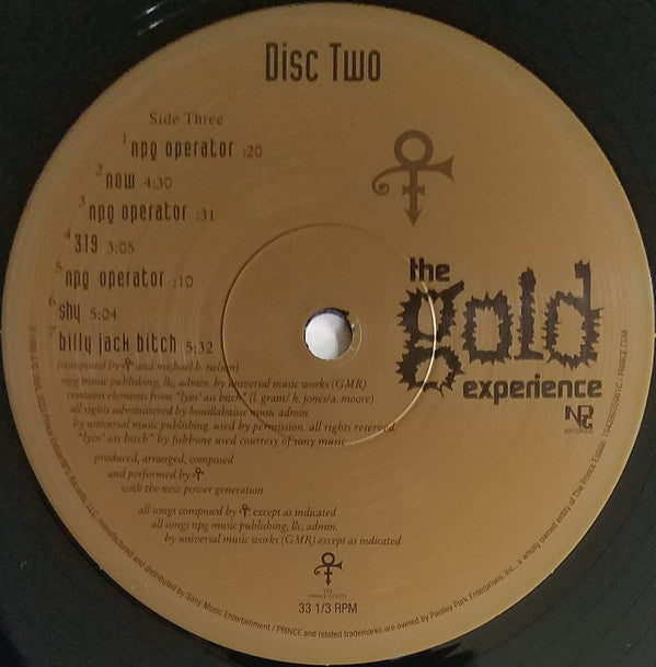 The Artist (Formerly Known As Prince) : The Gold Experience (2xLP, Album, RE, 150)