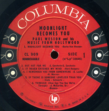 Paul Weston And His Music From Hollywood : Moonlight Becomes You (LP, Album, No )