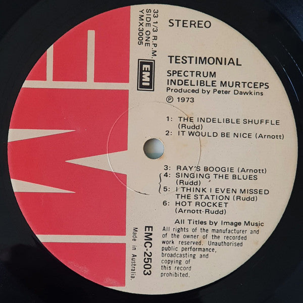 Spectrum (16) / Indelible Murtceps : Testimonial (LP, Album)