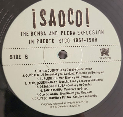 Various : ¡Saoco! Vol 1 - The Bomba And Plena Explosion In Puerto Rico 1954-1966 (2xLP, Comp)