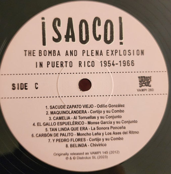 Various : ¡Saoco! Vol 1 - The Bomba And Plena Explosion In Puerto Rico 1954-1966 (2xLP, Comp)