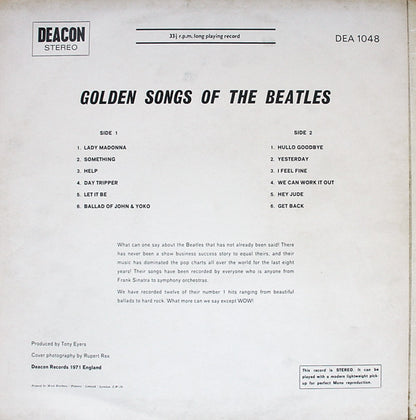 Supersession Workshop : Golden Songs Of The Beatles (LP, Album)
