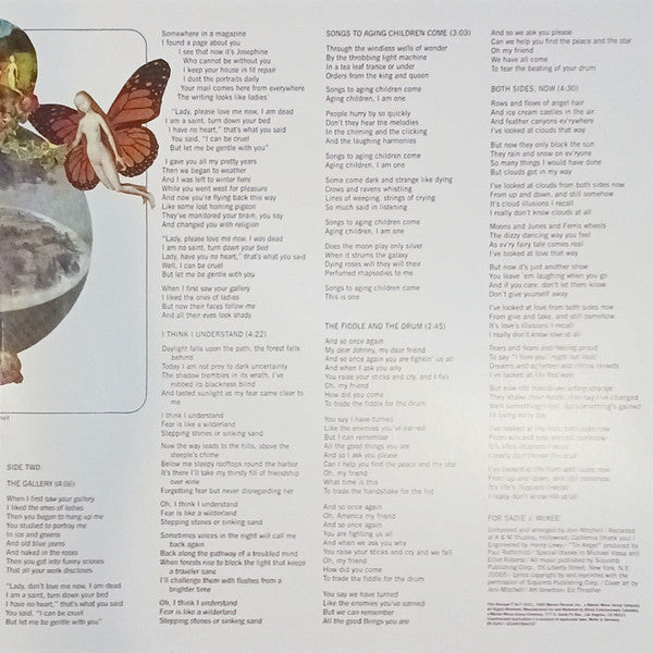 Joni Mitchell : Clouds (LP, Album, RE, RM, 180)