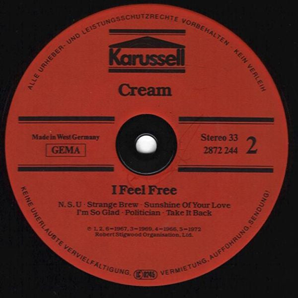 Cream (2) : Sunshine Of Your Love (LP, Comp)