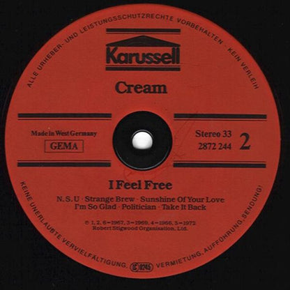 Cream (2) : Sunshine Of Your Love (LP, Comp)