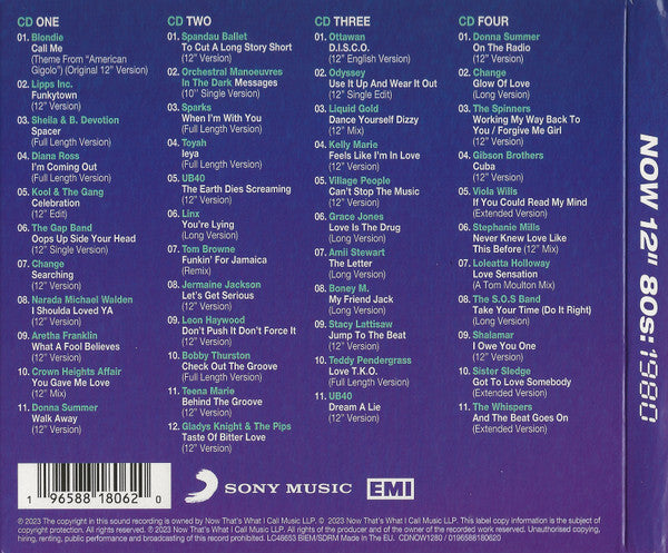 Various : Now 12" 80s: 1980 (4xCD, Comp)