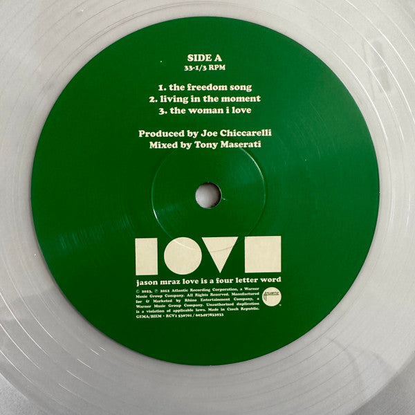 Jason Mraz : Love Is A Four Letter Word (2xLP, Album, Ltd, RE, Cle)