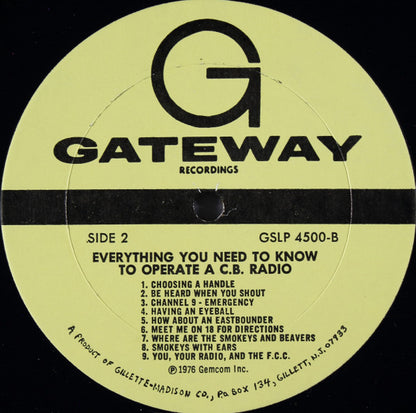 Peter Thomas (7) : Everything You Need To Know To Operate A CB Radio (LP, Album)