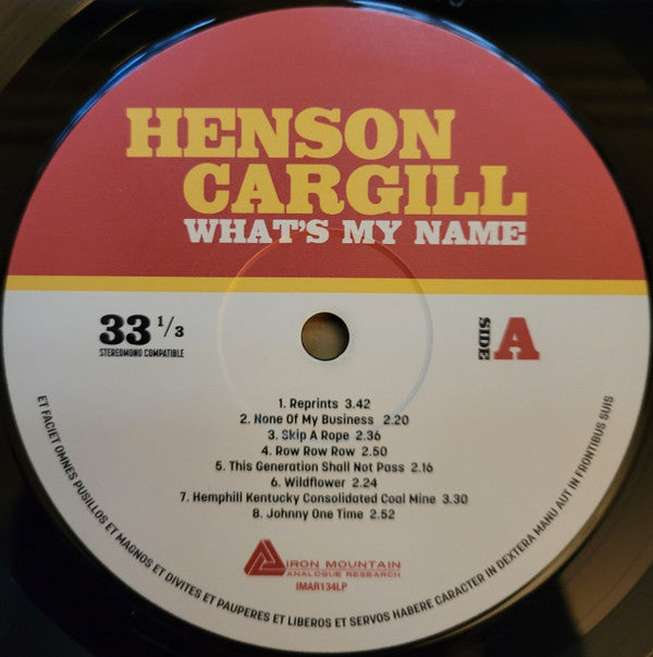 Henson Cargill : What's My Name (LP, Comp, Ltd, Gat)