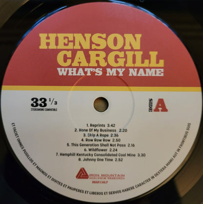 Henson Cargill : What's My Name (LP, Comp, Ltd, Gat)