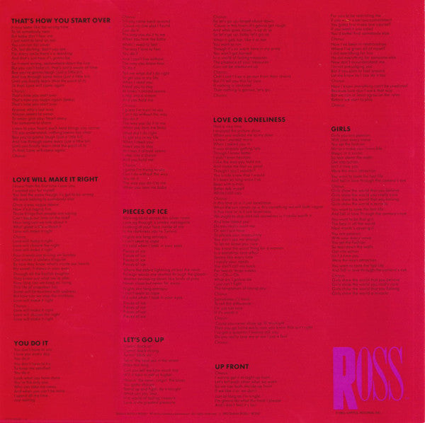 Diana Ross : Ross (LP, Album)