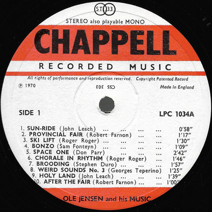 Ole Jensen And His Music : Chappell Recorded Music (LP)