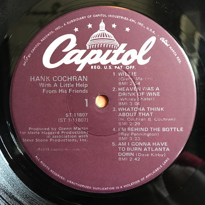 Hank Cochran : With A Little Help From His Friends (LP, Album)