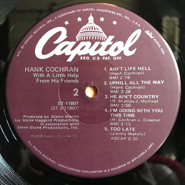 Hank Cochran : With A Little Help From His Friends (LP, Album)