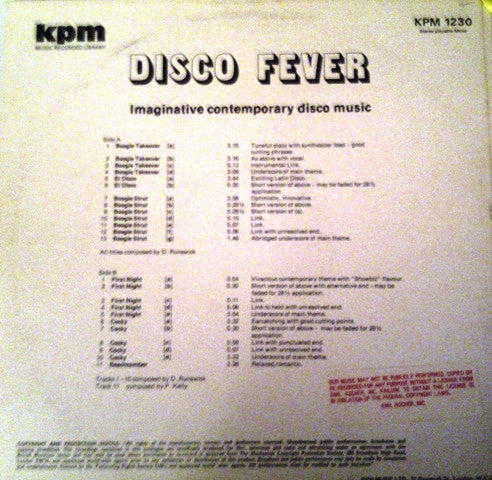 Daryl Runswick / Pete Kelly (3) : Disco Fever (LP)