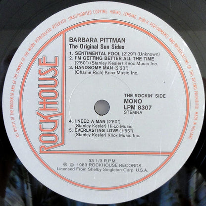 Barbara Pittman : The Original Sun Sides (LP, Comp)