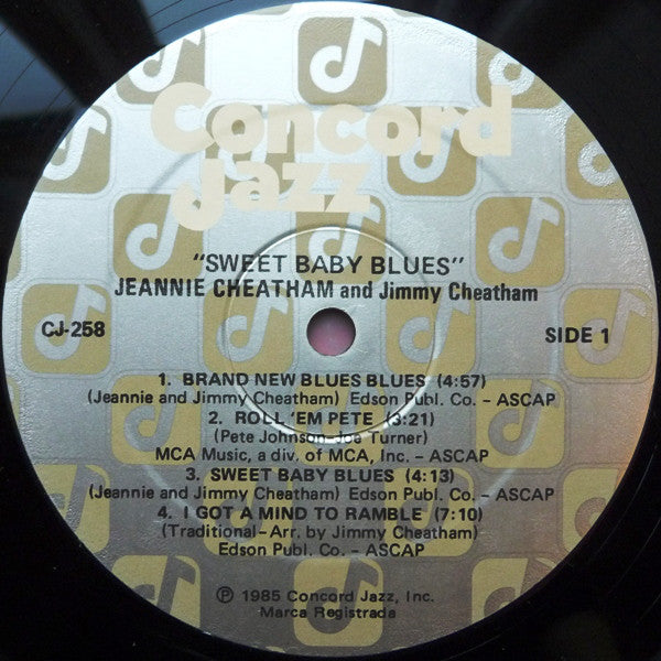 Jeannie & Jimmy Cheatham : Sweet Baby Blues (LP, Album, RP)