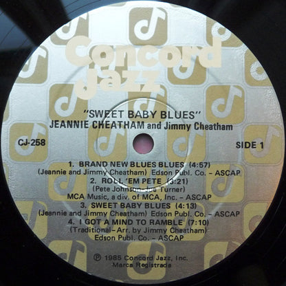 Jeannie & Jimmy Cheatham : Sweet Baby Blues (LP, Album, RP)