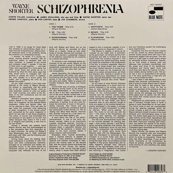 Wayne Shorter : Schizophrenia (LP, Album, RE, 180)