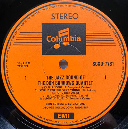 The Don Burrows Quartet : The Jazz Sound Of The Don Burrows Quartet (LP, Album, RE, Dar)