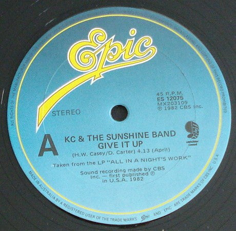 KC & The Sunshine Band : Give It Up (12", Single)
